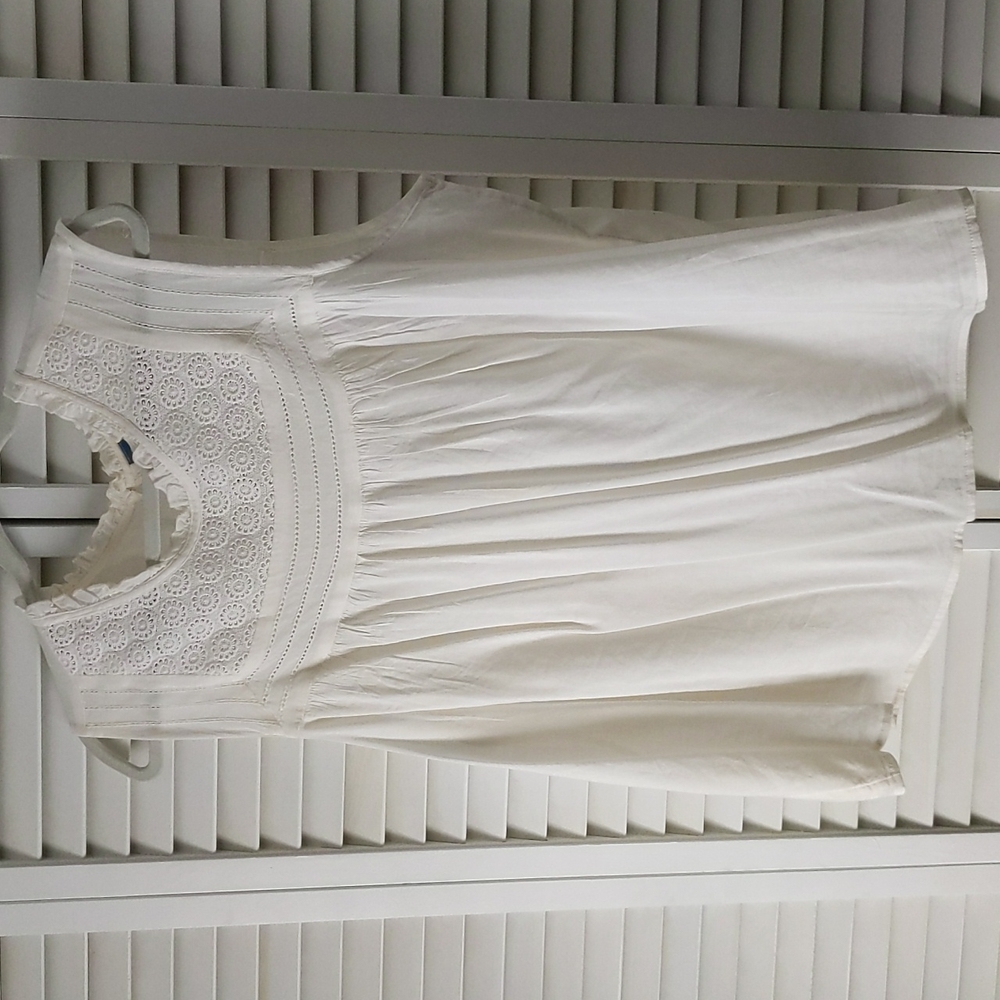 Ruffled Lace-Trim Sleeveless Blouse Old Navy XXL